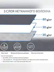 Кофр для хранения вещей, органайзер на молнии, 35*50*40 см./3 шт, 15*60*45 см./2 шт