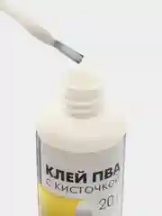 Клей ПВА с кисточкой Гамма, 20г