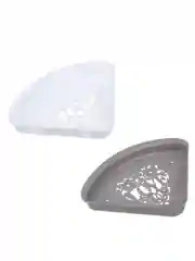 Белый полка для ванной комнаты угловая пластиковая