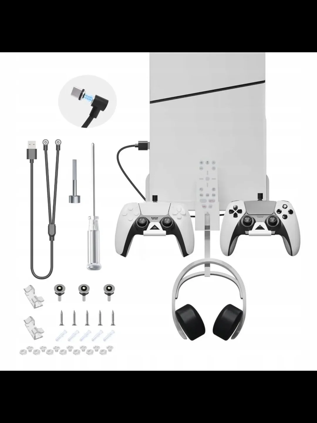 Кронштейн настенный для контроллера PlayStation 5 Slim, подвесной кронштейн для гарнитуры