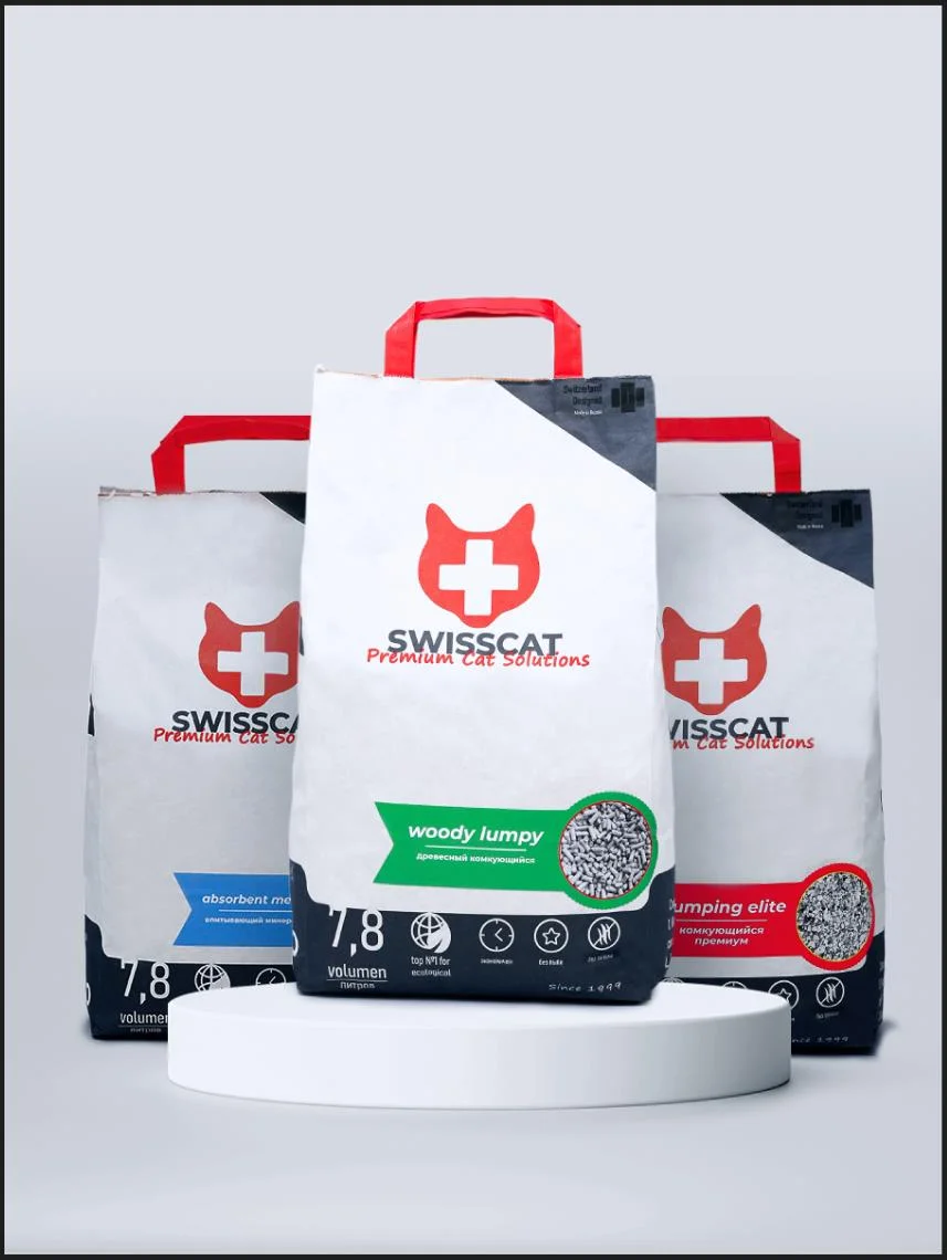 SWISSCAT "Woody" - Комкующийся древесный наполнитель для кошек 5 кг, 12 л