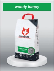 SWISSCAT "Woody" - Комкующийся древесный наполнитель для кошек 5 кг, 12 л