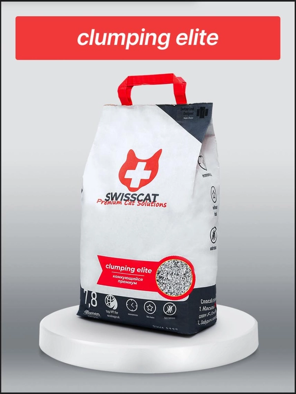 Наполнитель для кошачьего туалета SWISSCAT Premium комкующийся 24л