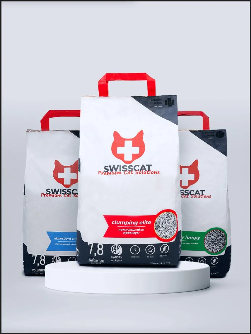 Наполнитель для кошачьего туалета SWISSCAT Premium комкующийся 24л