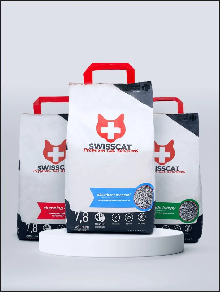 SWISSCAT "Meneral" - Впитывающий наполнитель с эко-присадками 4,5 кг, 12 л