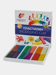 Пластилин Луч Классика 12 цветов 240 грамм со стеком