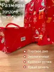 Пакет подарочный новогодний, новогодний пакетик