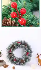 Новогодний венок, для украшения дома, 30 см