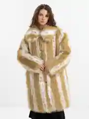 Золотистый хаки пальто, шуба женская оверсайз