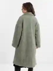 Зелёный хаки пальто женское "Тедди"