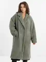 Зелёный хаки пальто женское "Тедди"