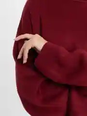 Бордовый свитер джемпер женский вязаный