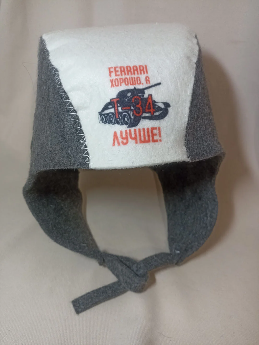 Шапка ушанка для бани и сауны с рисунком, в ассортименте