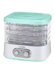 Бирюзовый сушилка для овощей и фруктов LUMME LU-FD1854A с вентилятором, 4 уровня, белый/ментол