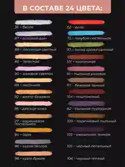 Масляная пастель Малевичъ профессиональная, портрет, 24 цвета