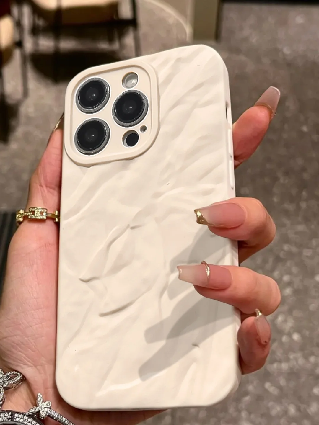Белый чехол для iPhone 11/12/13/14/15/16 Pro/Max/Plus, силикон, противоударный, мрамор