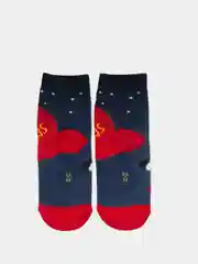 Синий меланж носки детские новогодние