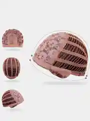 Приглушённый хаки парик длинный каскад