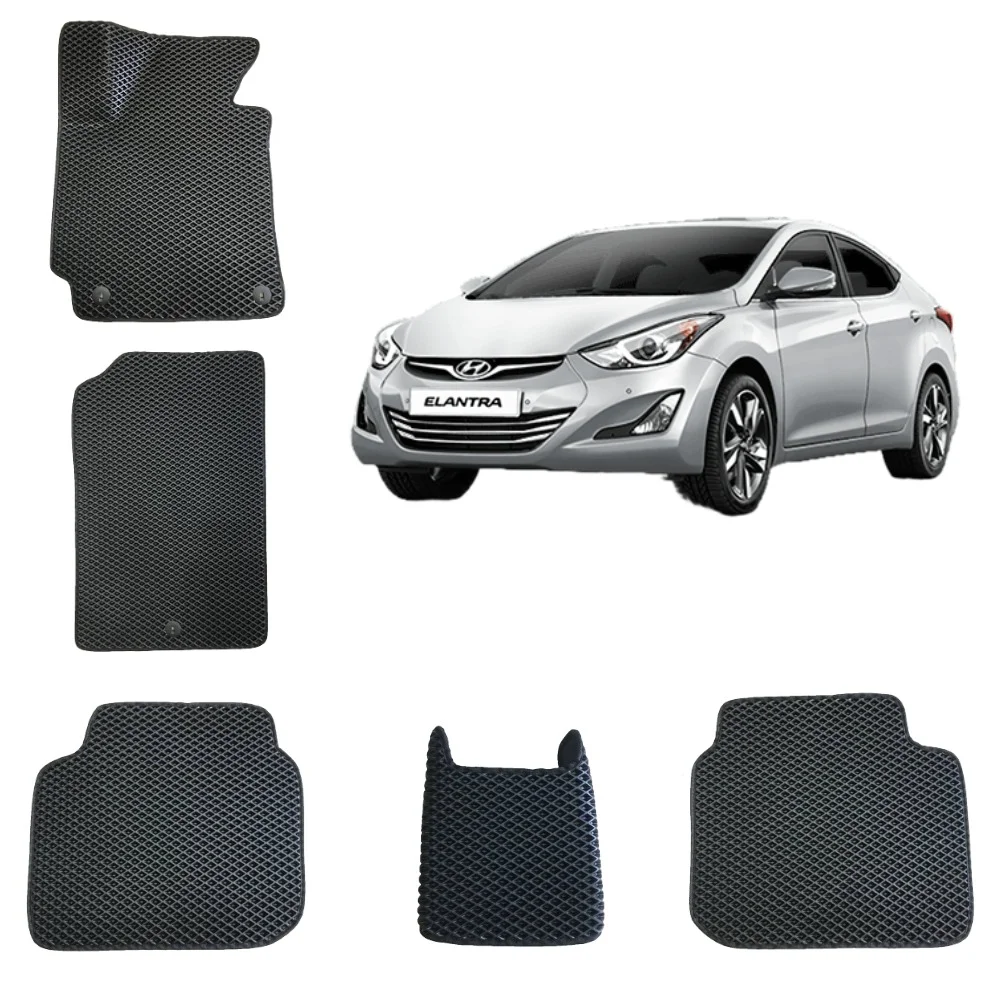 Черный автомобильные 3-D EVA коврики для Hyundai Elantra 5 / ХЕНДАЙ ЭЛАНТРА 5 поколение