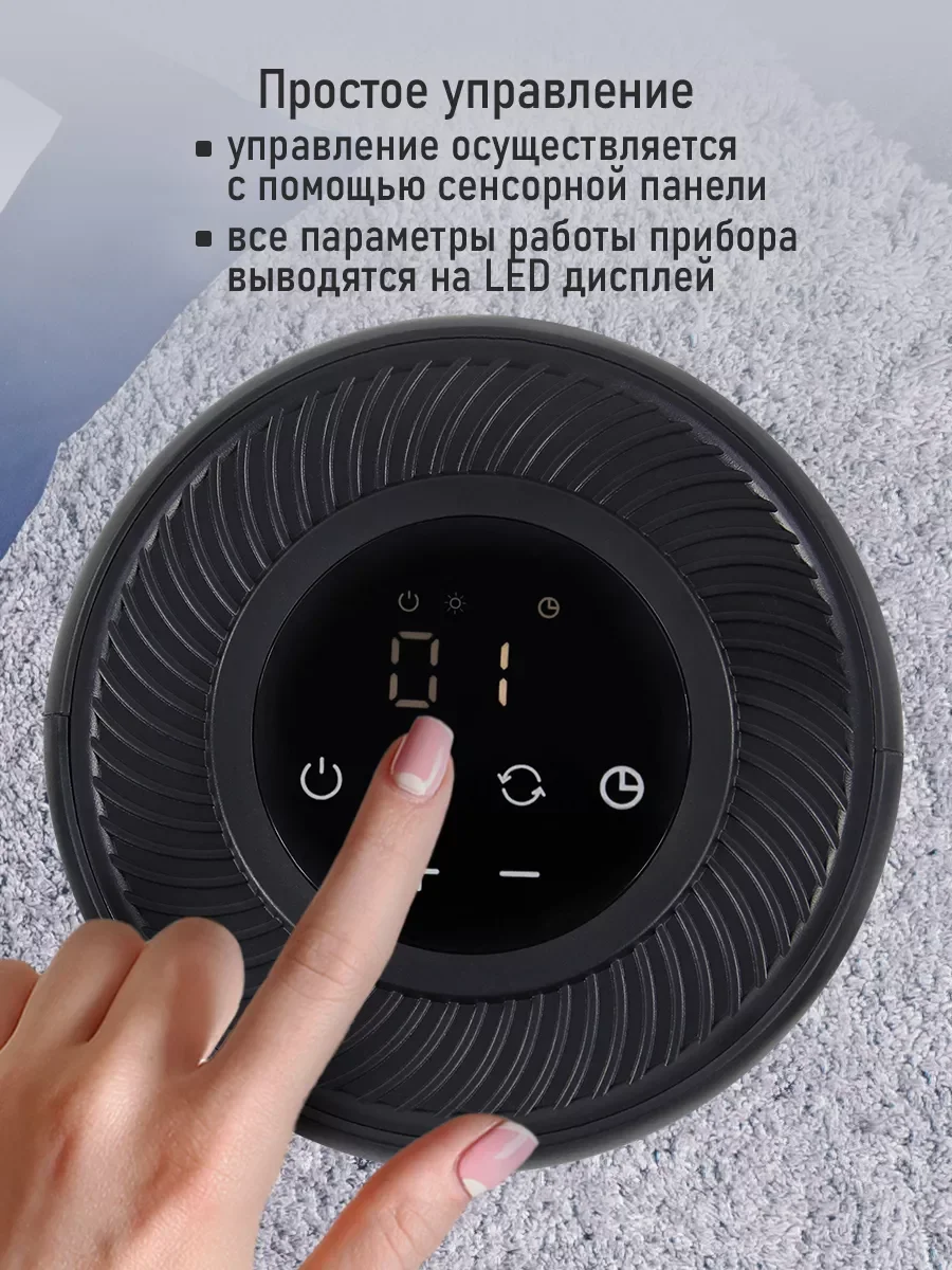 Черный тепловентилятор STINGRAY ST-FH1064A черный