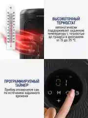 Черный тепловентилятор STINGRAY ST-FH1064A черный