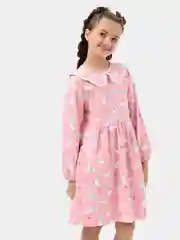 Розовый платье для девочки с длинным рукавом в садик