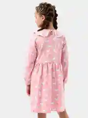 Розовый платье для девочки с длинным рукавом в садик