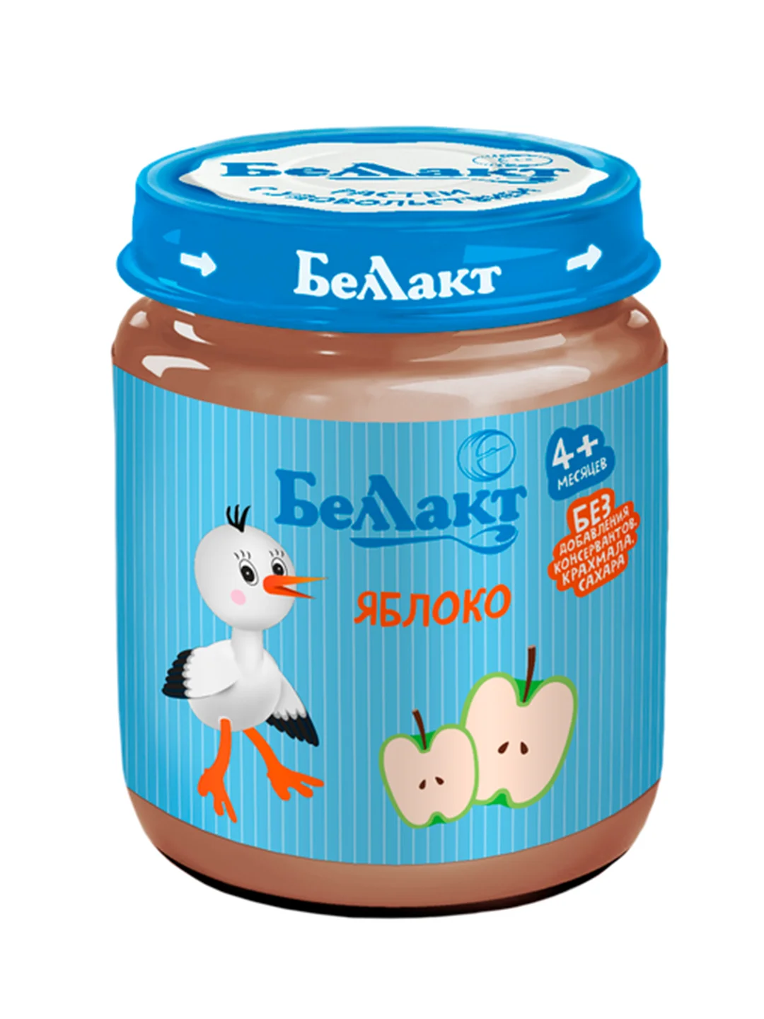 Пюре фруктовое БЕЛЛАКТ яблочное, с 4 месмяцев, 100г*6шт