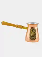 Турка для кофе "Охотничья - Лось" медная с лужением, 300 мл