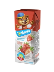 Коктейль молочный Топтыжка Клубника со сливками 3,2% ,  200 г