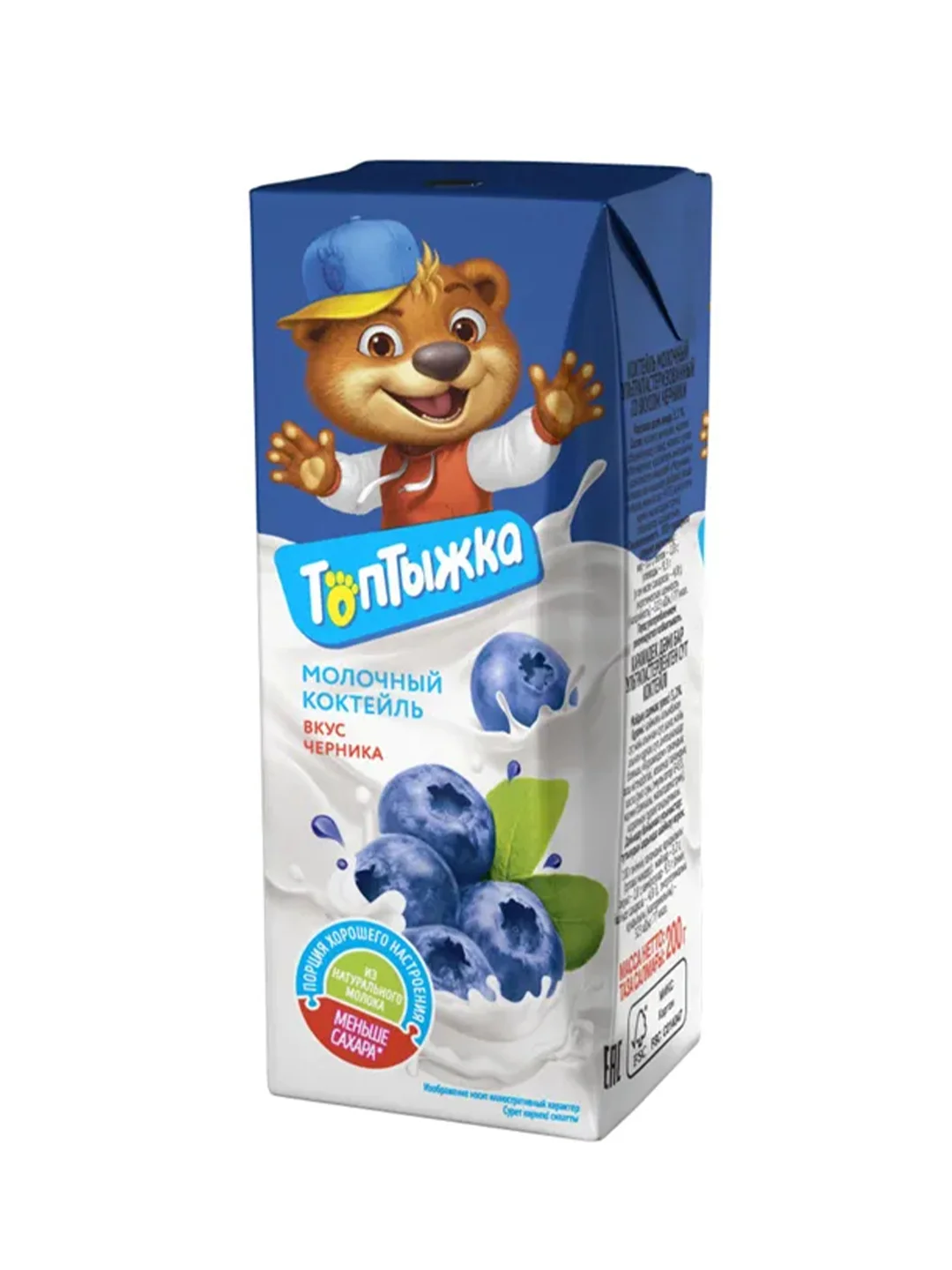 Коктейль молочный Топтыжка  Черника 3,2% 200 г