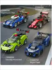 Конструктор CaDA, спортивная машинка (C55051, WC55052W, C55053W, C55054W)