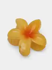 Желтый крабик для волос цветок пластиковый/ Заколка тропический цветок