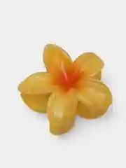 Желтый крабик для волос цветок пластиковый/ Заколка тропический цветок