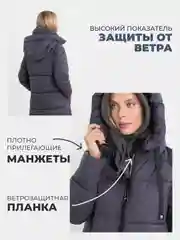 Синий меланж куртка женская зима