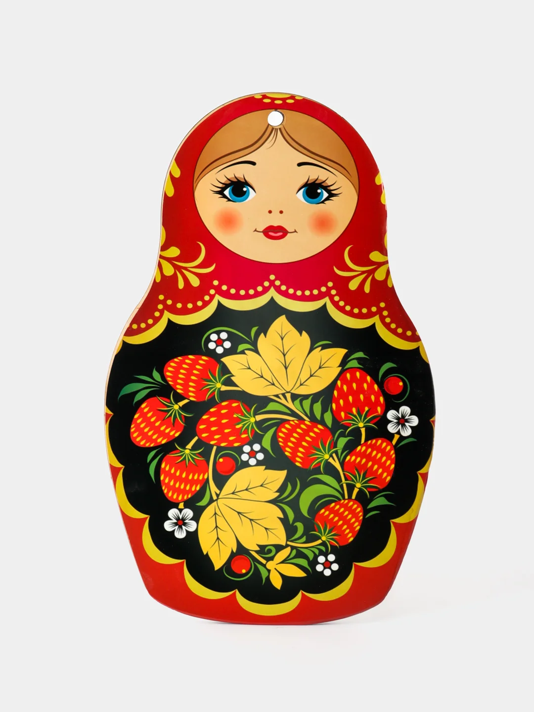Красный доска разделочная деревянная Матрешка, подарок мамам и бабушкам