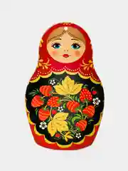 Красный доска разделочная деревянная Матрешка, подарок мамам и бабушкам