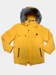 Желтый детский зимний костюм на мальчика