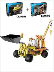 Конструктор CaDA Technic, автокран, экскаватор, инерционный (C52014W, C52013W)