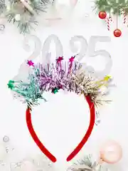 Серебряный ободок, новогодний ободок, ободок для садика, ободок карнавальный