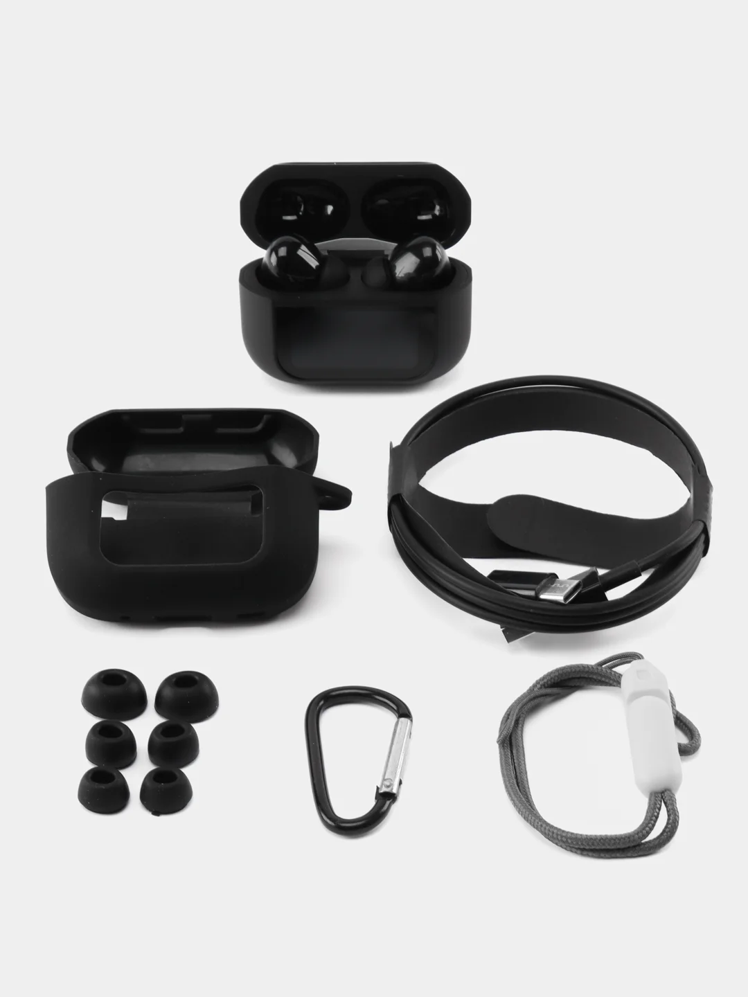 Наушники беспроводные, SAIYA AirPods  Pro, с дисплеем, черные