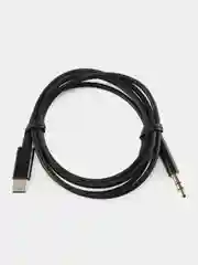 Кабель AUX-Type-C, 3,5mm jack, 1 м, черный