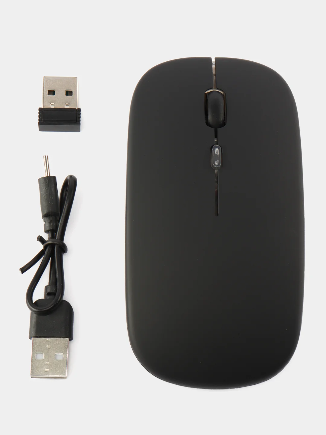 Мышь беспроводная   с RGB подсветкой ,бесшумная,2.4G,Bluetooth 5.1, USB зарядка,черная