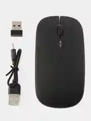 Мышь беспроводная   с RGB подсветкой ,бесшумная,2.4G,Bluetooth 5.1, USB зарядка,черная