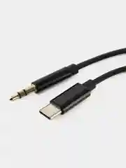 Кабель AUX-Type-C, 3,5mm jack, 1 м, черный