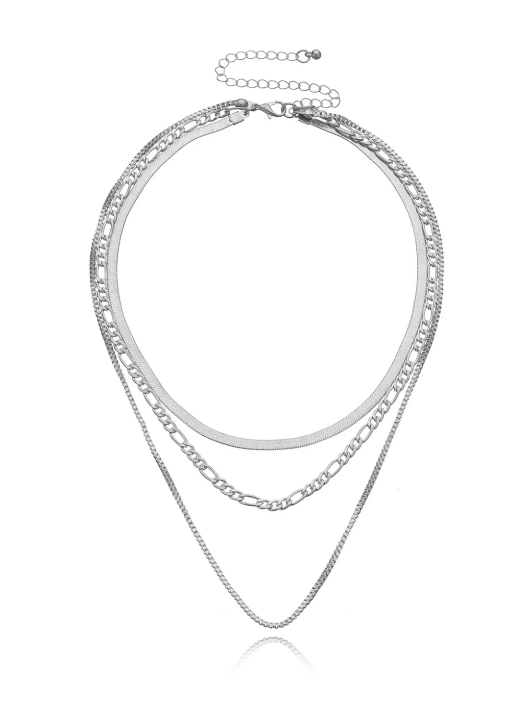 Серебряный колье, чокер, цепочка на шею женская, колье на новый год, год змеи