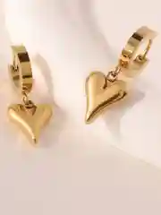 Серьги сердечки, сережки в форме сердца, украшение на новый год