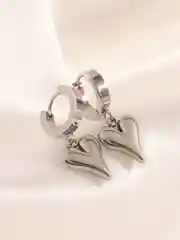 Серьги сердечки, сережки в форме сердца, украшение на новый год