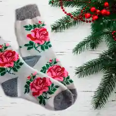 Розовый носки женские, теплые, шерстяные, вязаные, зимние, термоноски, подарок на новый год