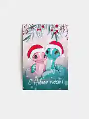 Конфетный открытки новогодние, 7х10 см, авторские, наборы по 1, 3, 5 шт